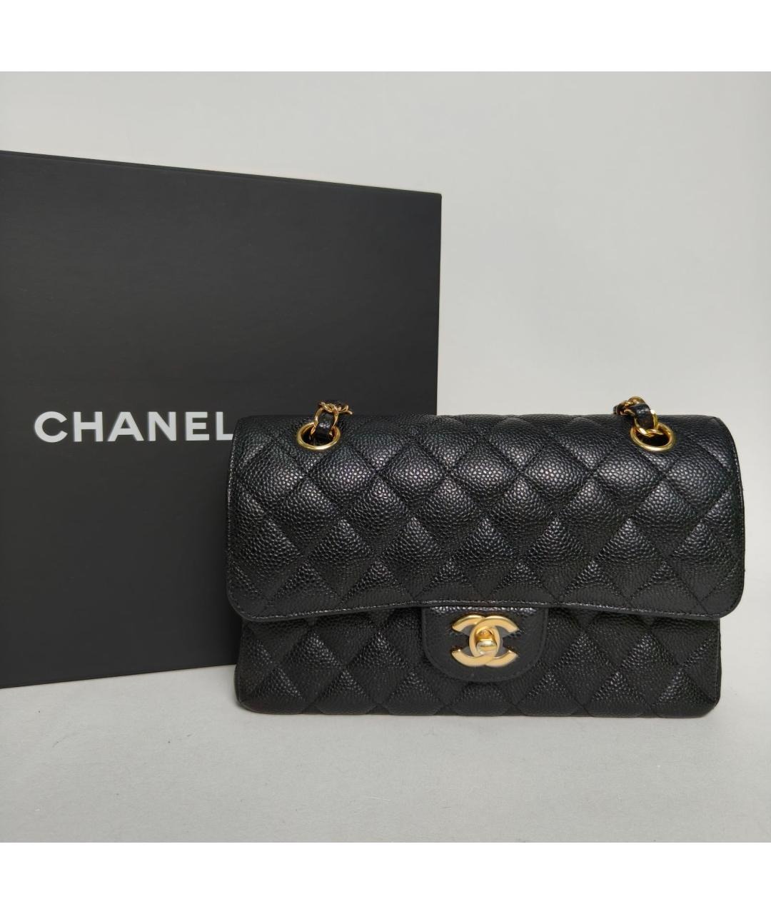 CHANEL Черная кожаная сумка через плечо, фото 9