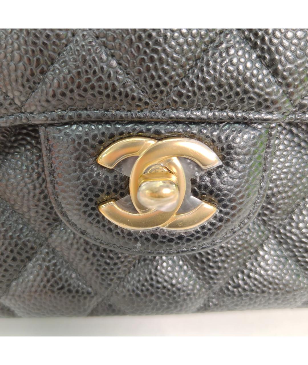 CHANEL Черная кожаная сумка через плечо, фото 7