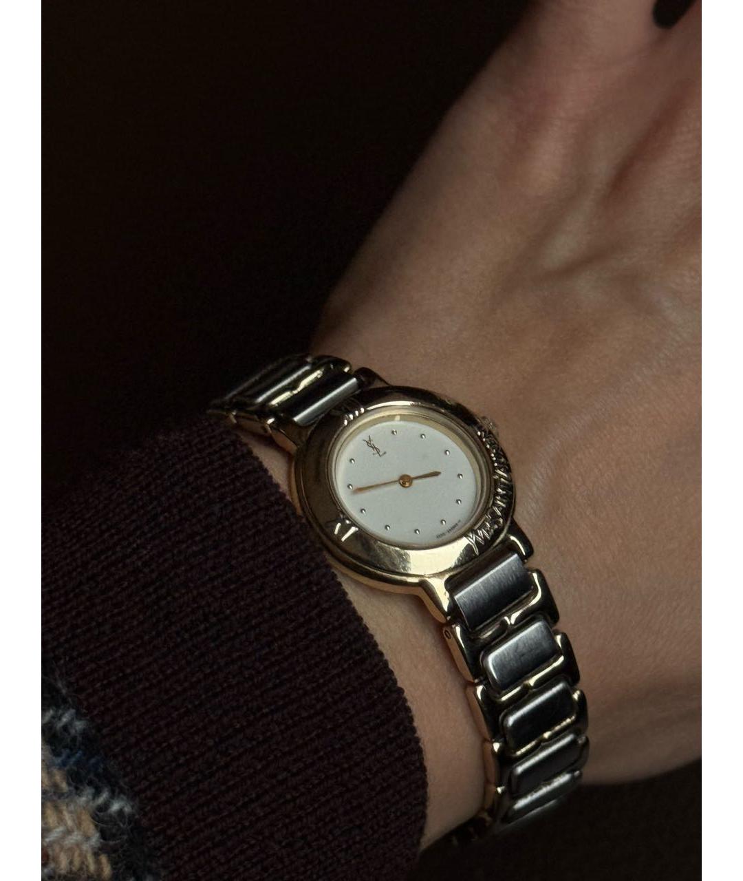 SAINT LAURENT Золотые позолоченные часы, фото 8