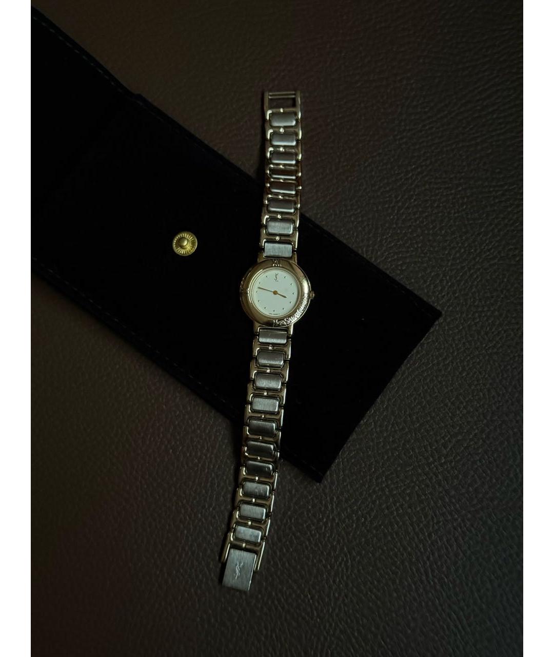 SAINT LAURENT Золотые позолоченные часы, фото 6