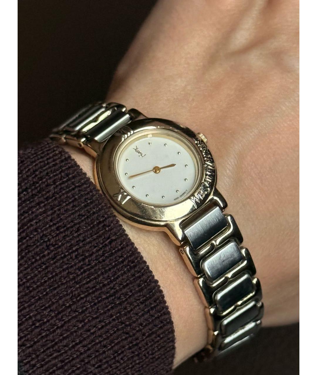 SAINT LAURENT Золотые позолоченные часы, фото 5