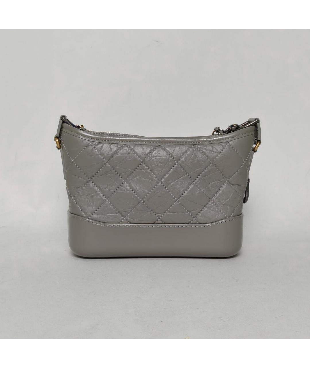 CHANEL Серая кожаная сумка через плечо, фото 4