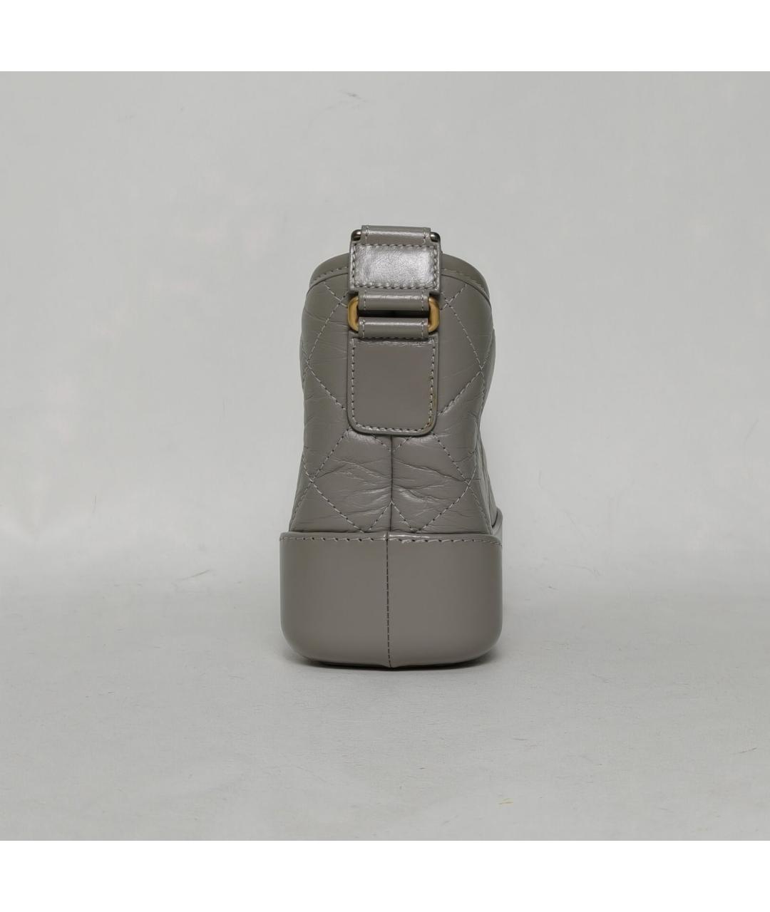 CHANEL Серая кожаная сумка через плечо, фото 5