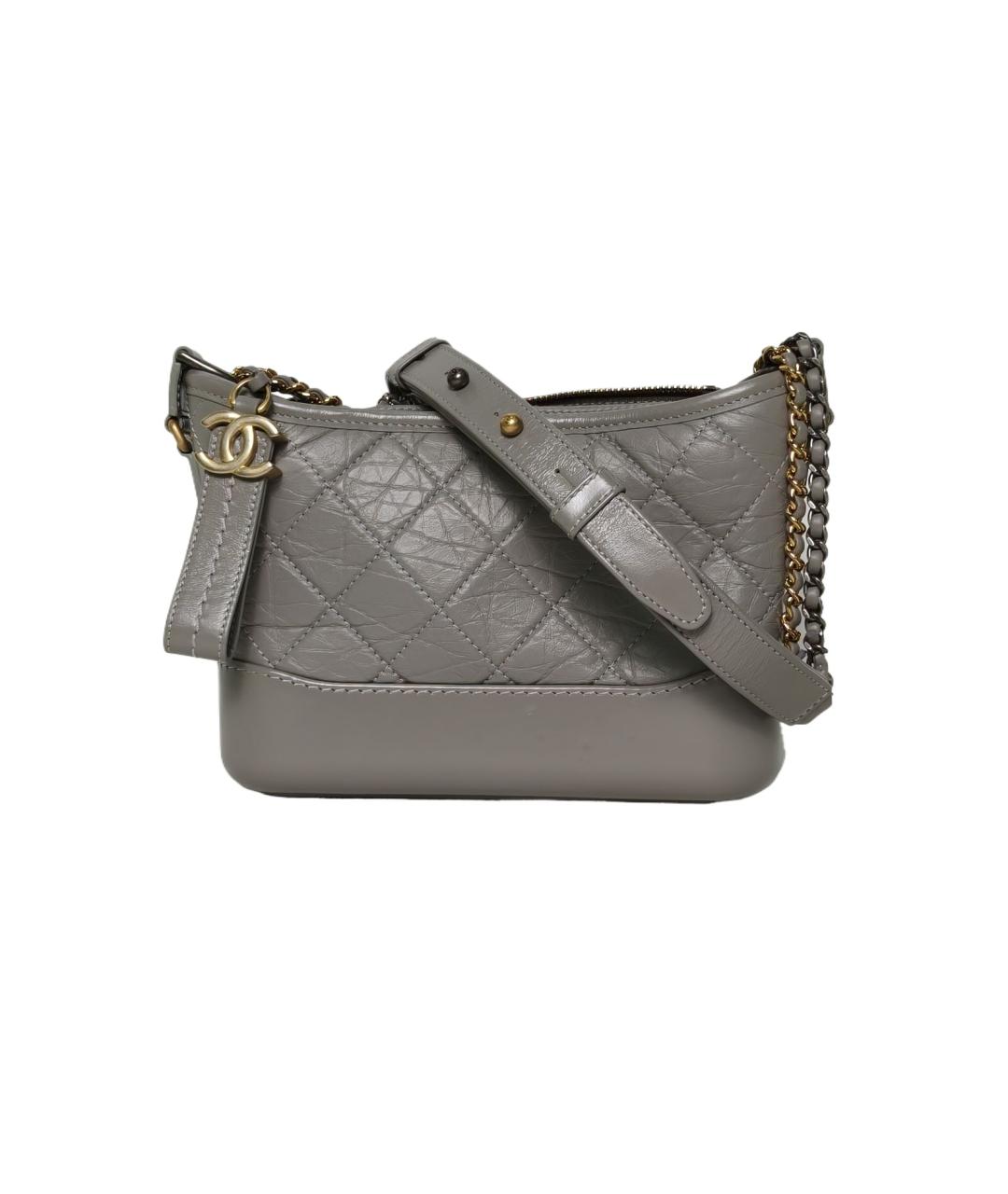CHANEL Серая кожаная сумка через плечо, фото 1