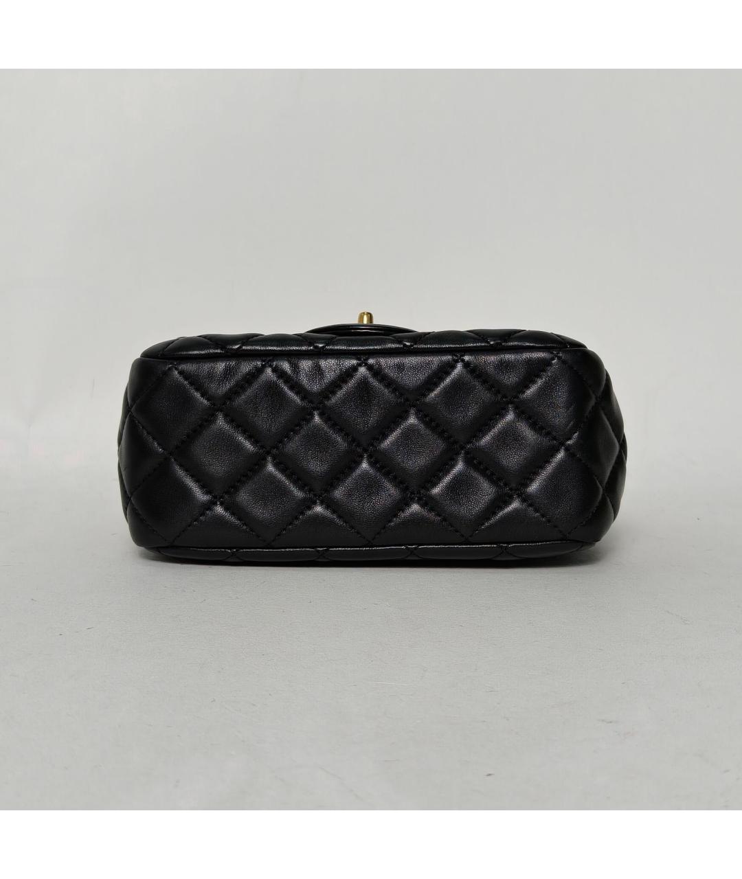 CHANEL Черная кожаная сумка через плечо, фото 6