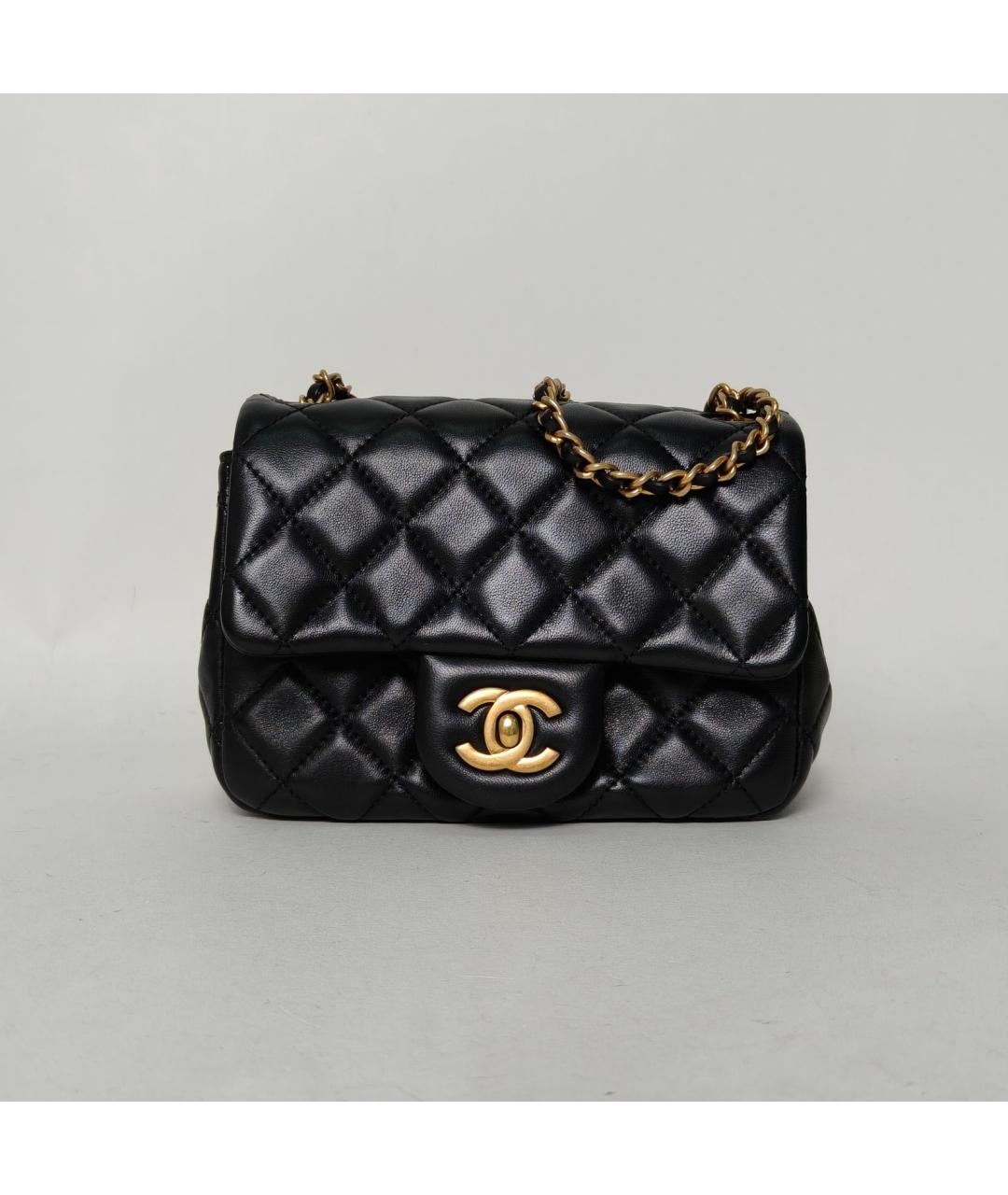 CHANEL Черная кожаная сумка через плечо, фото 2