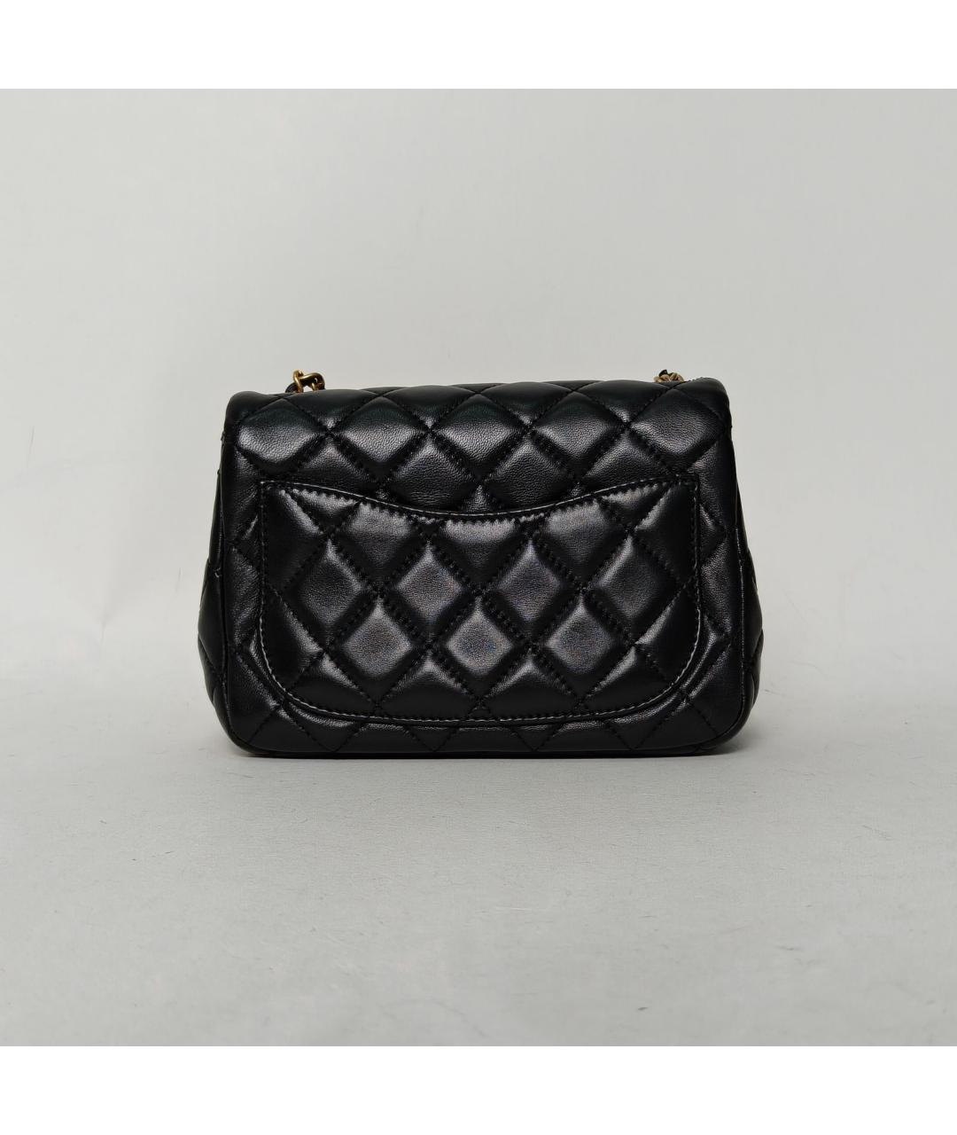 CHANEL Черная кожаная сумка через плечо, фото 4