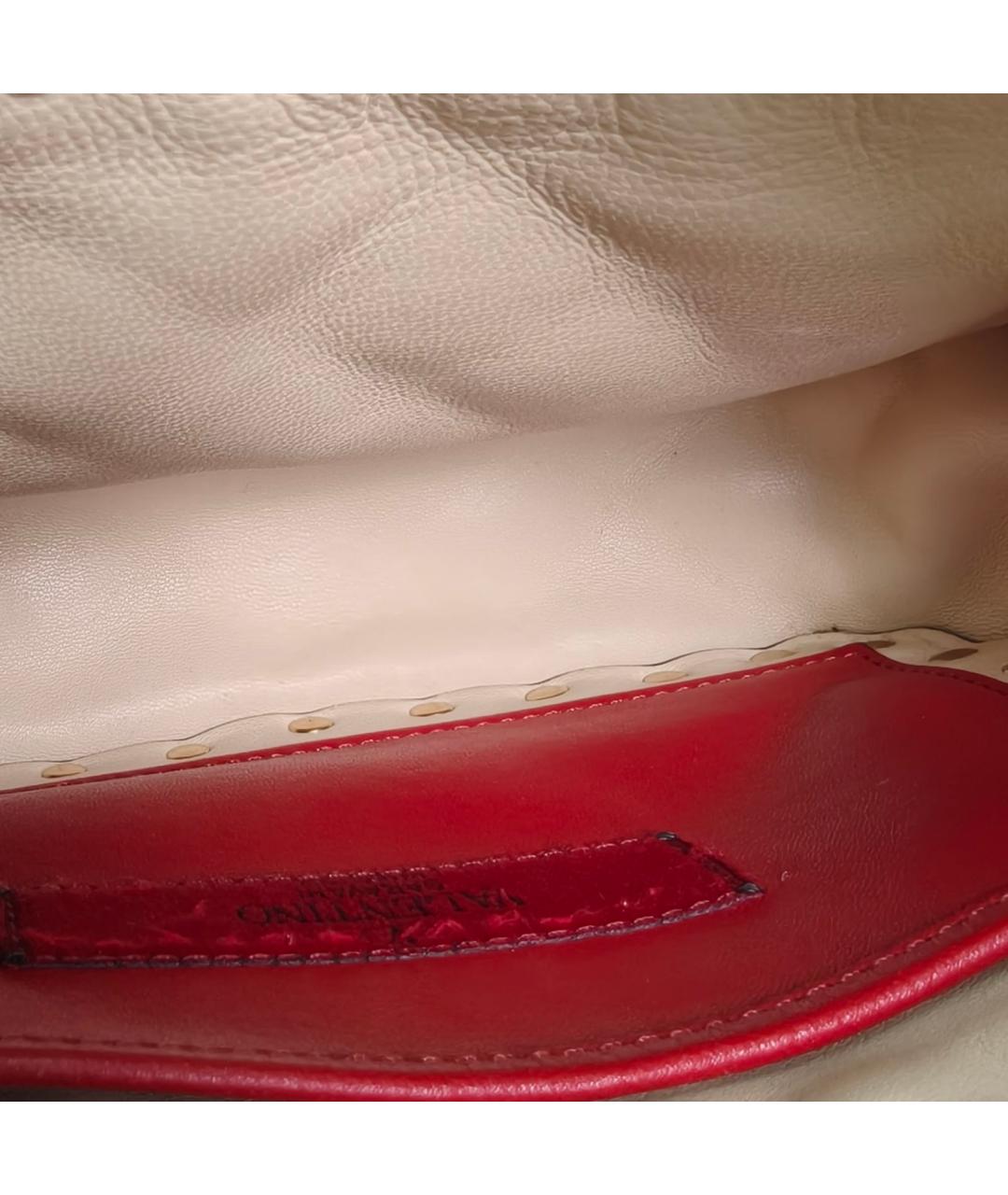 VALENTINO Бежевая кожаная сумка через плечо, фото 7