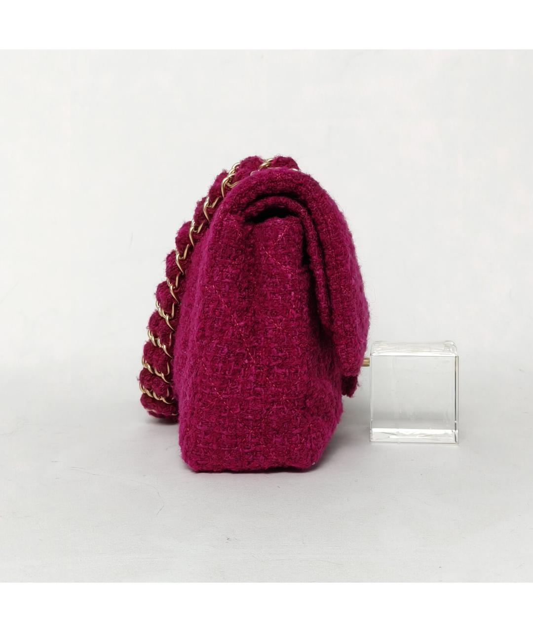 CHANEL Фуксия твидовая сумка через плечо, фото 3