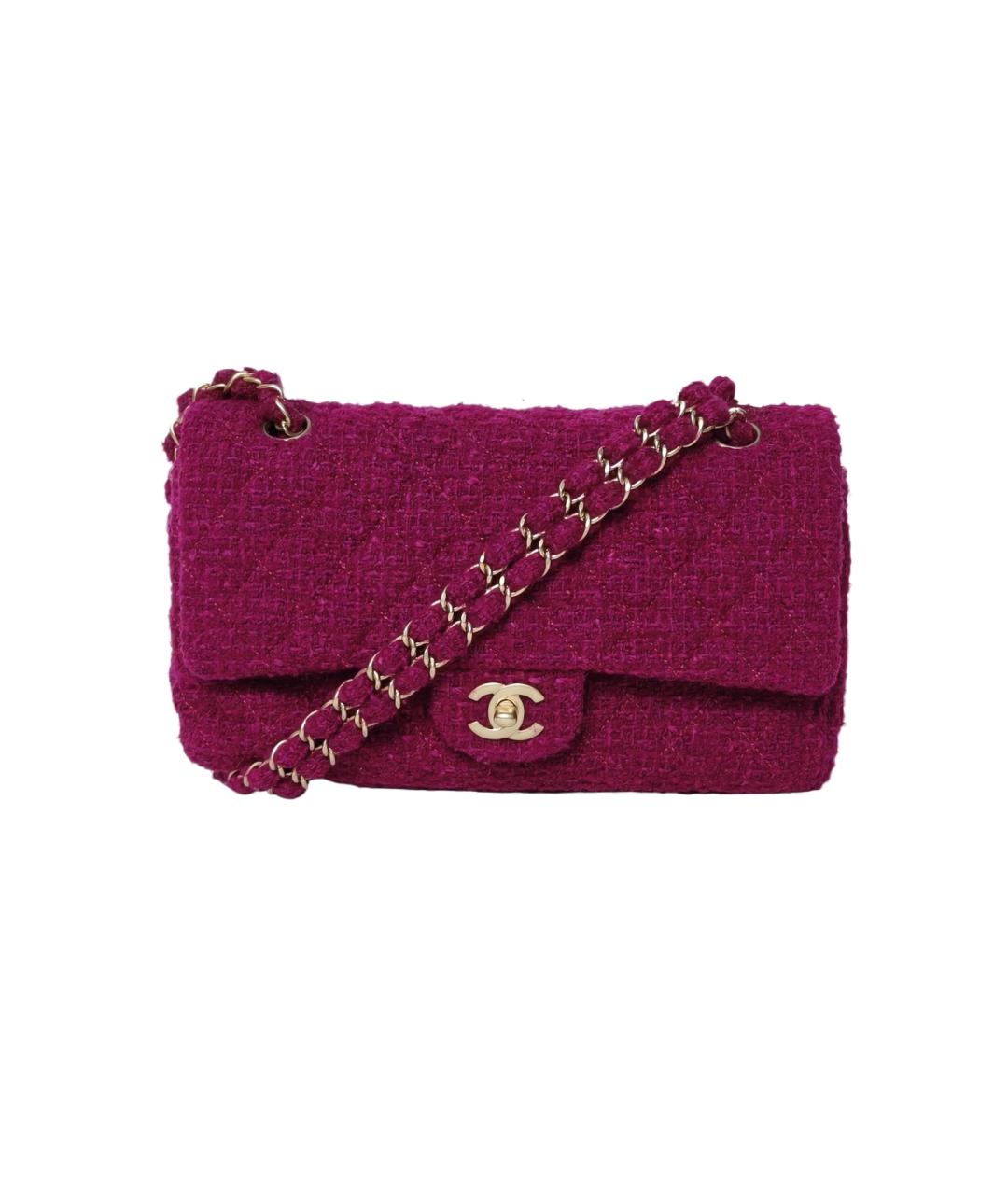 CHANEL Фуксия твидовая сумка через плечо, фото 1