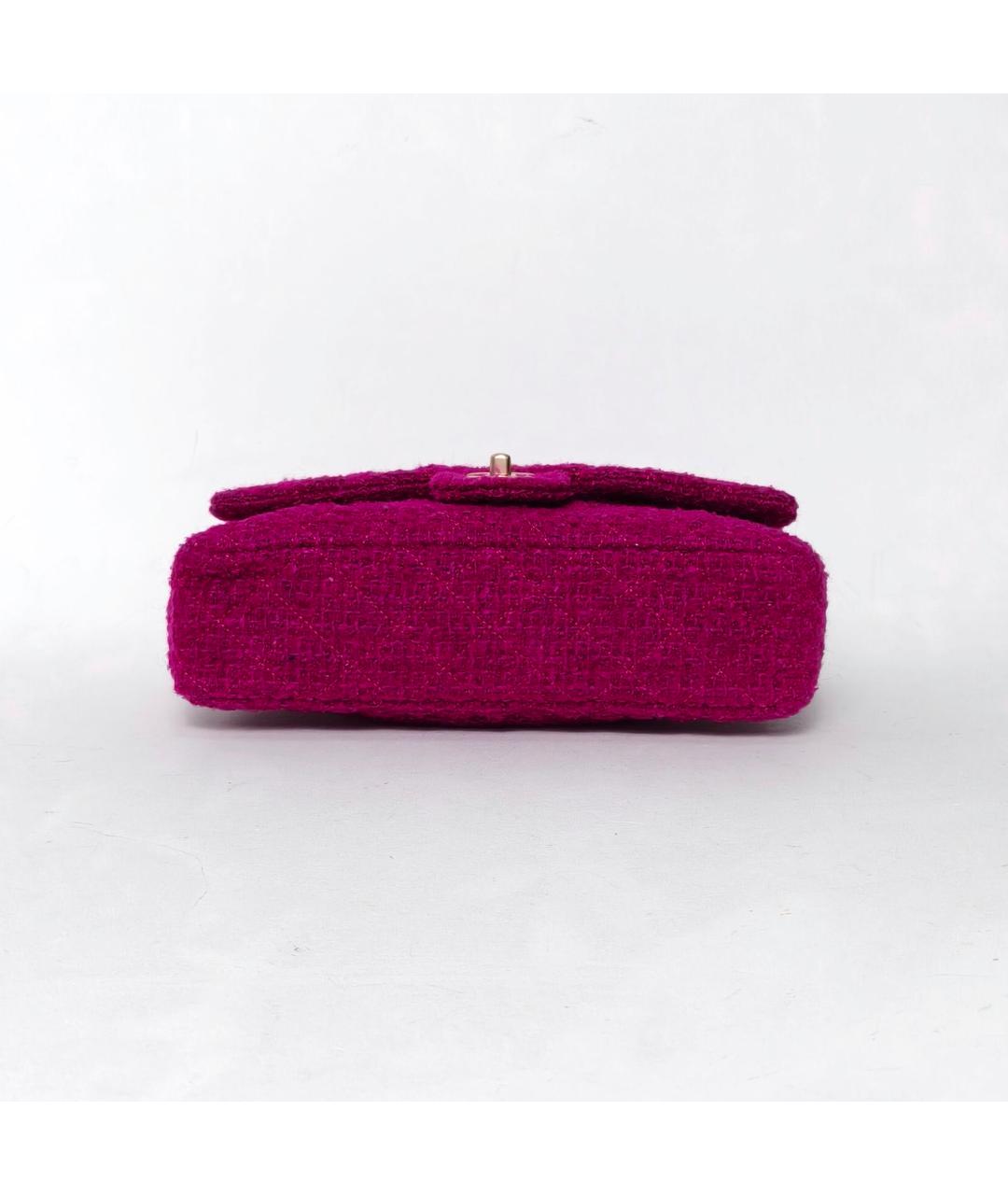 CHANEL Фуксия твидовая сумка через плечо, фото 6