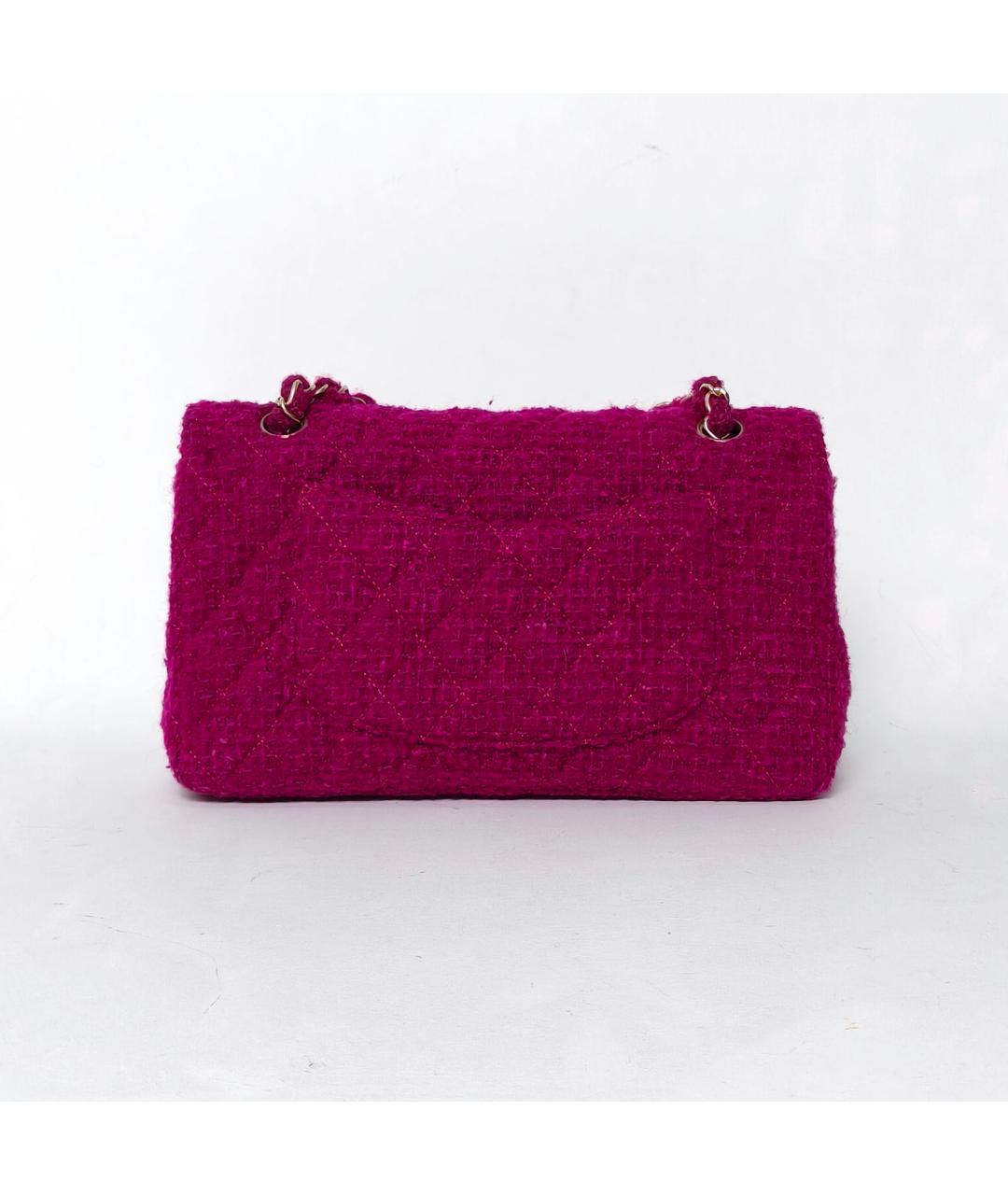 CHANEL Фуксия твидовая сумка через плечо, фото 4