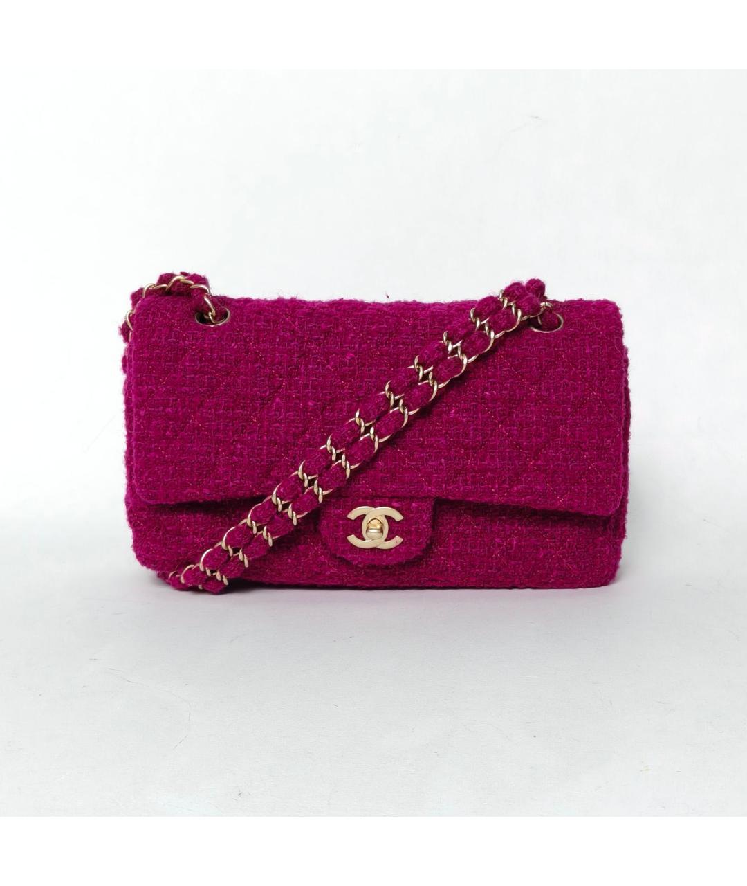 CHANEL Фуксия твидовая сумка через плечо, фото 2