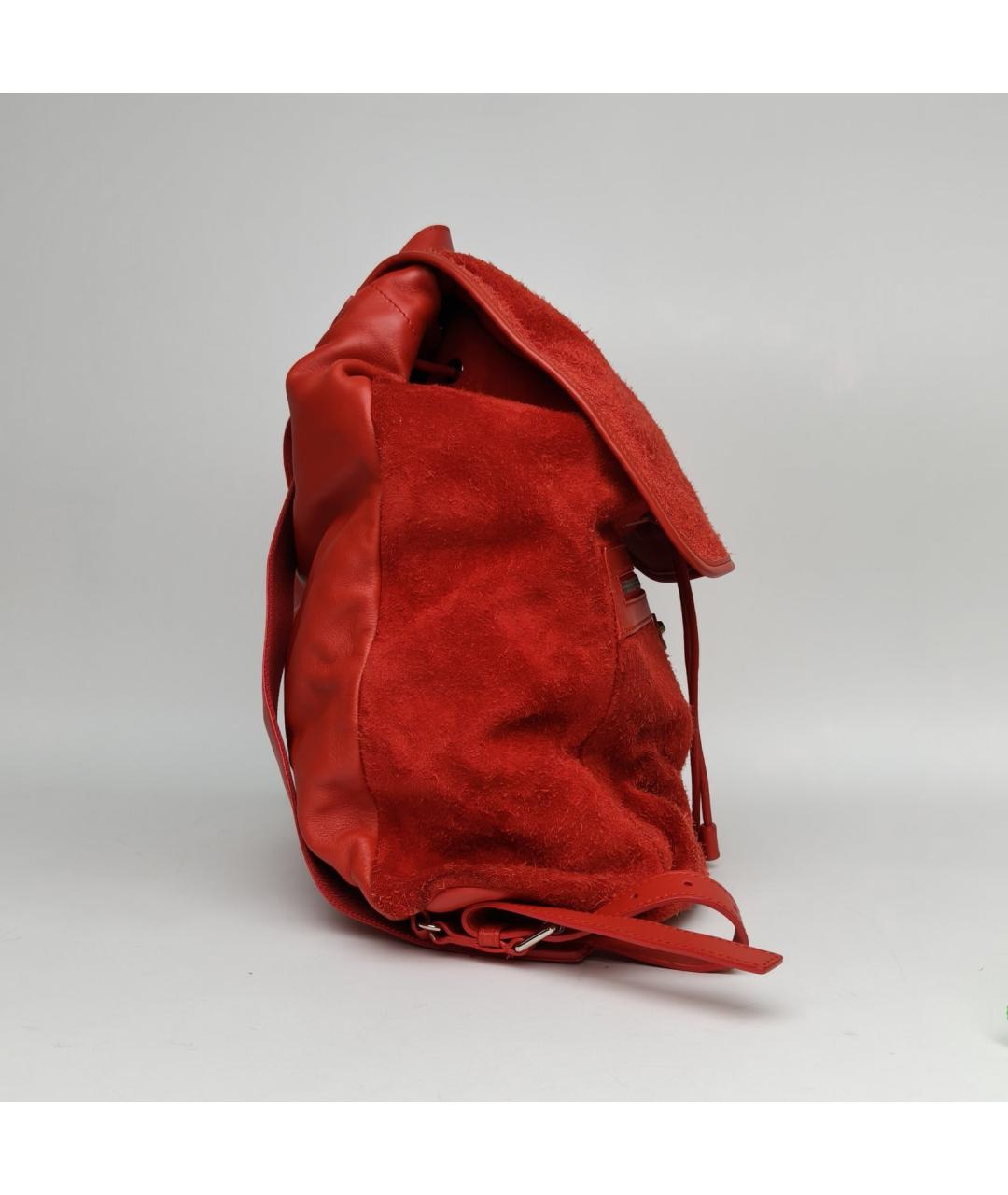 BALENCIAGA Красный замшевый рюкзак, фото 4