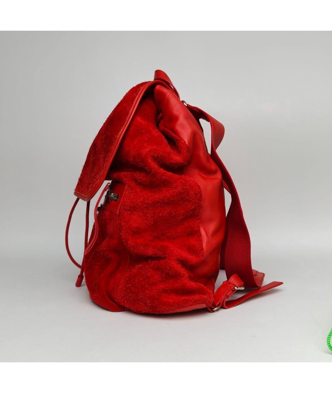 BALENCIAGA Красный замшевый рюкзак, фото 2