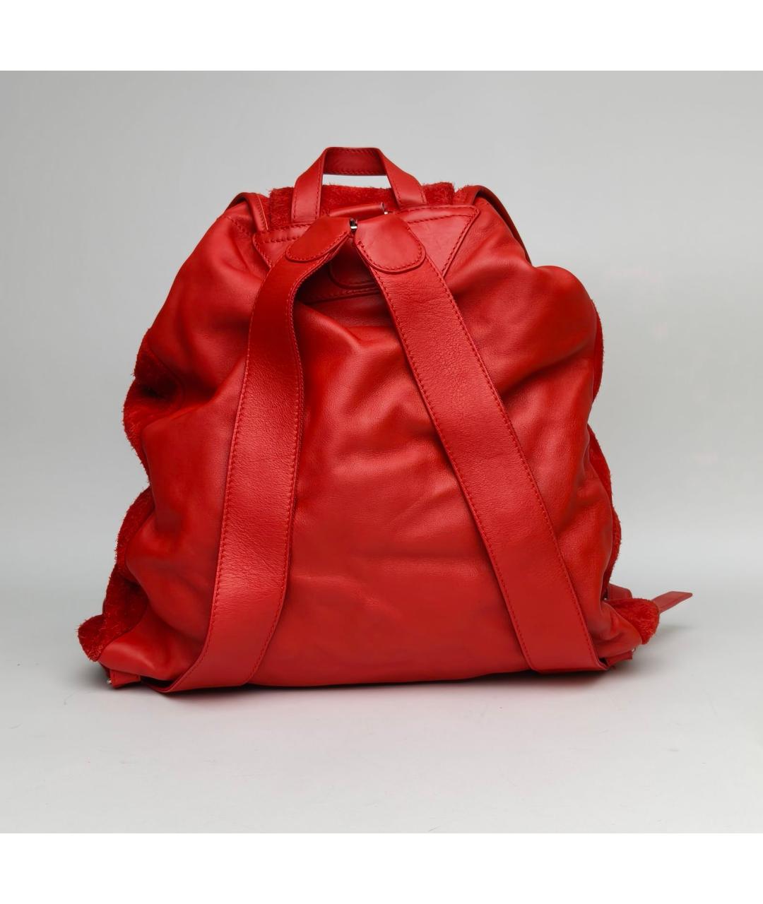 BALENCIAGA Красный замшевый рюкзак, фото 3