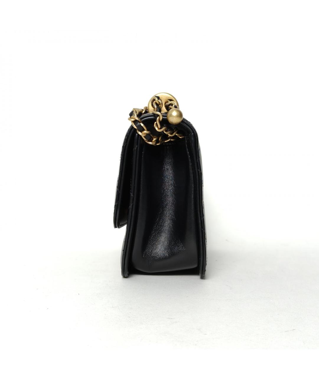 CHANEL Черная кожаная сумка через плечо, фото 5