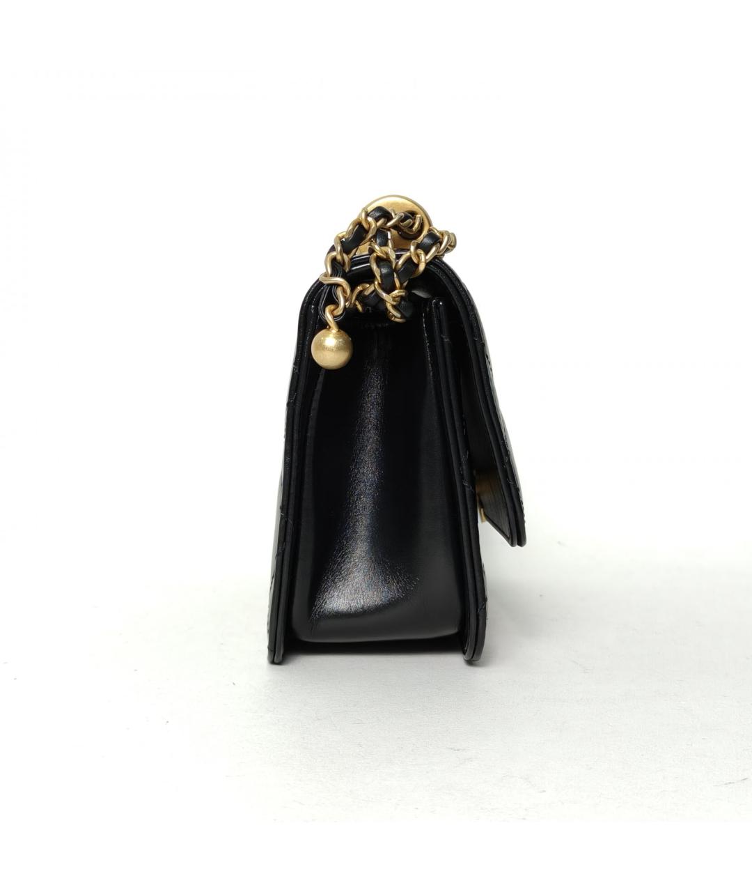 CHANEL Черная кожаная сумка через плечо, фото 3