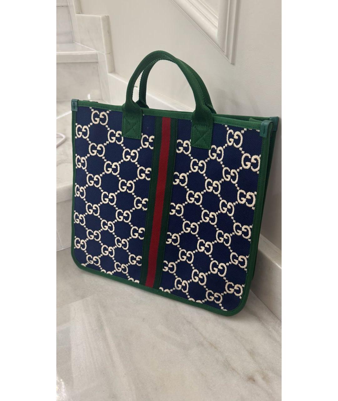 GUCCI Мульти жаккардовая сумка с короткими ручками, фото 2