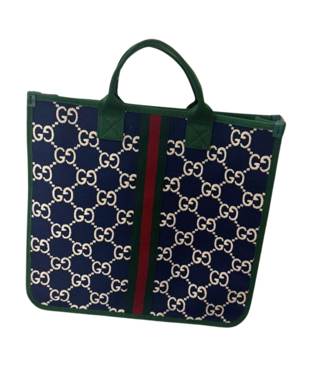 GUCCI Мульти жаккардовая сумка с короткими ручками, фото 1