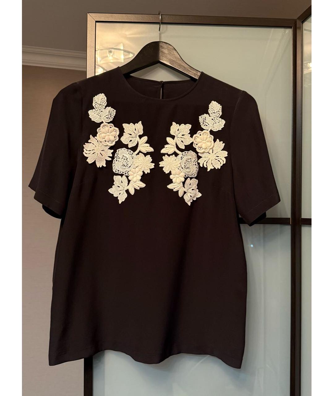 DOLCE&GABBANA Черная шелковая блузы, фото 6