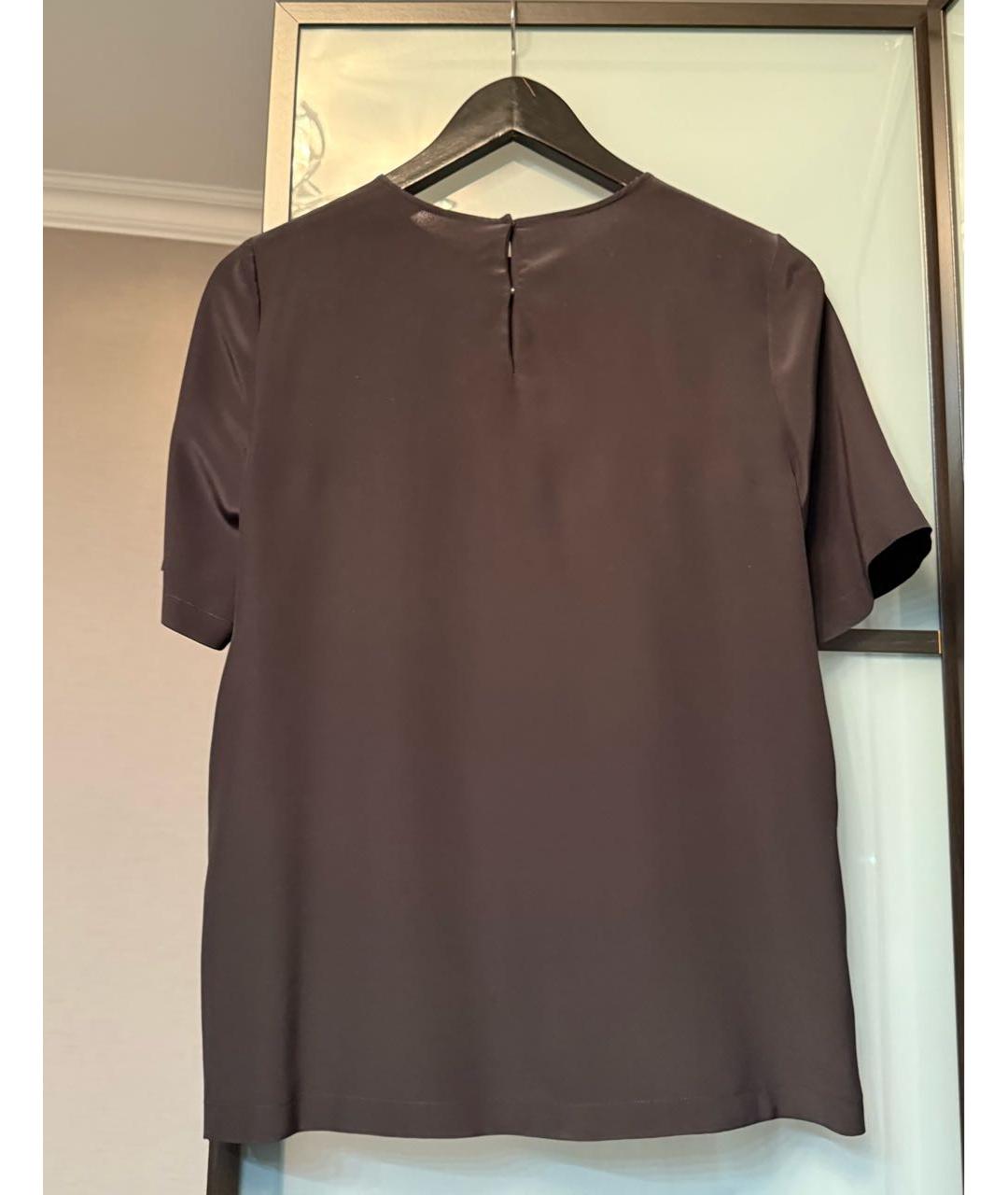 DOLCE&GABBANA Черная шелковая блузы, фото 3