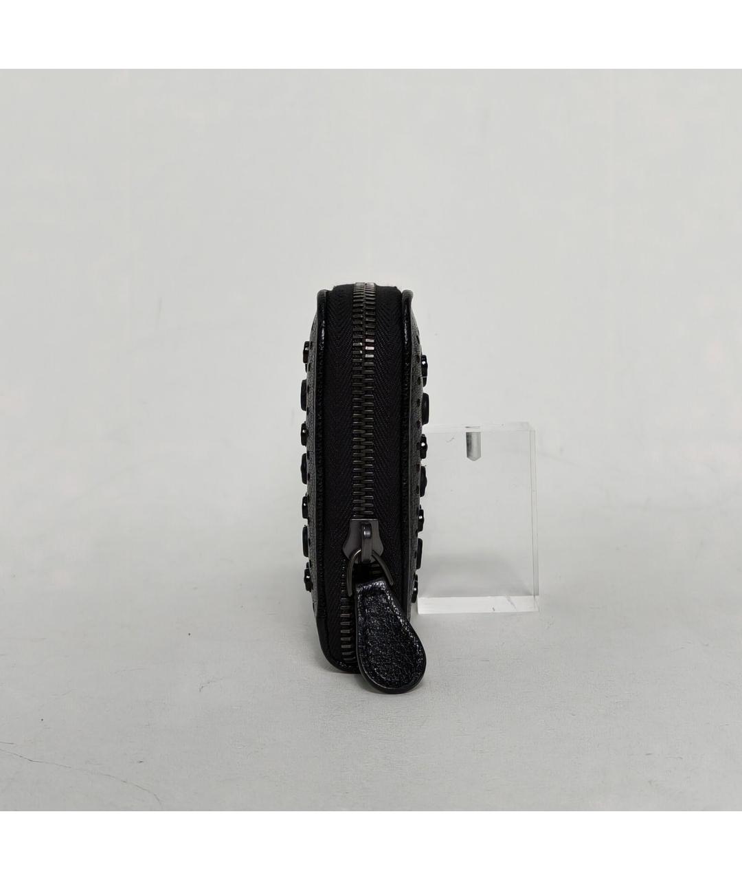 BOTTEGA VENETA Черный кожаный кошелек, фото 3