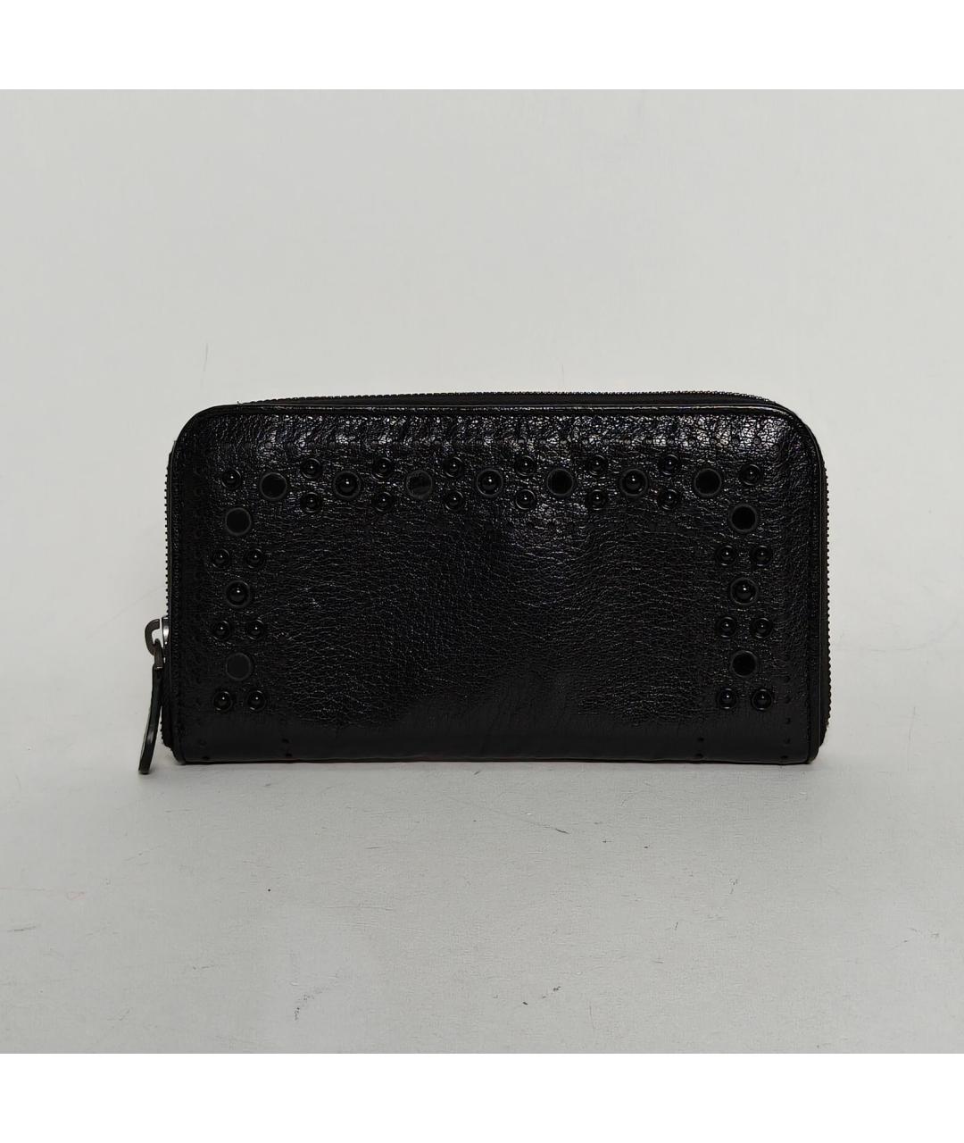 BOTTEGA VENETA Черный кожаный кошелек, фото 2