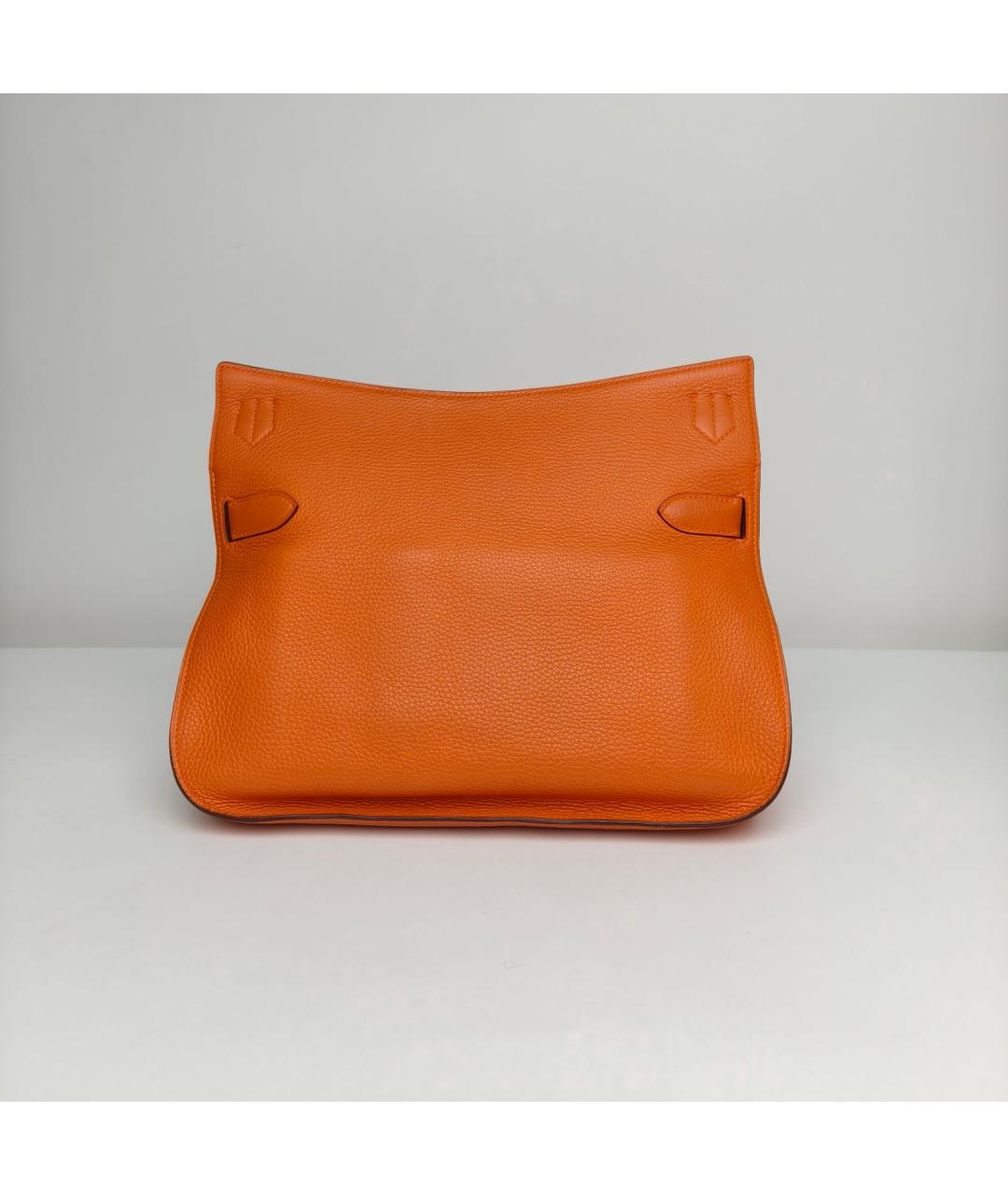 HERMES Оранжевая кожаная сумка через плечо, фото 4