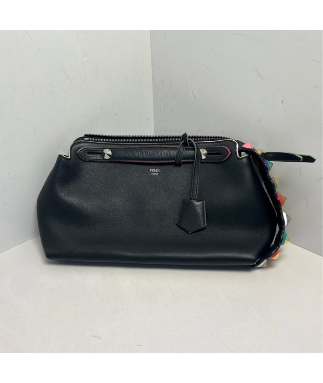 FENDI Черная кожаная сумка через плечо, фото 8