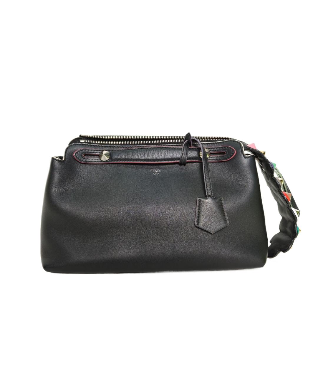 FENDI Черная кожаная сумка через плечо, фото 1