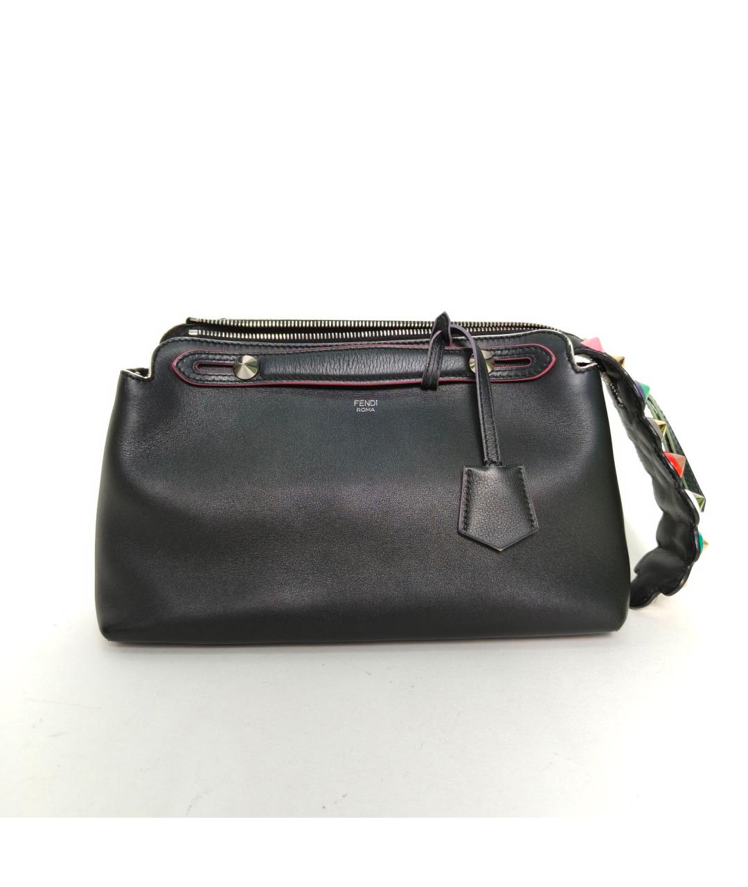 FENDI Черная кожаная сумка через плечо, фото 2