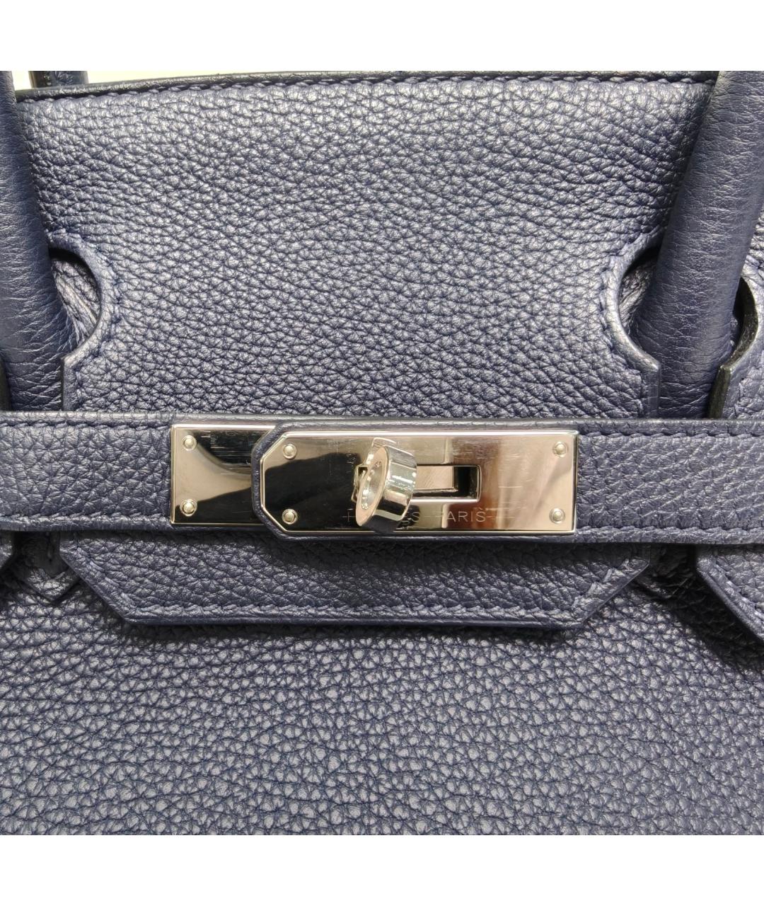 HERMES Темно-синяя кожаная сумка через плечо, фото 7