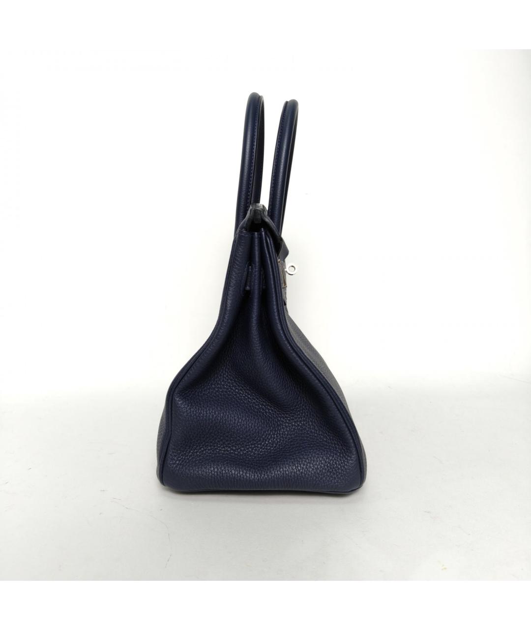 HERMES Темно-синяя кожаная сумка через плечо, фото 5