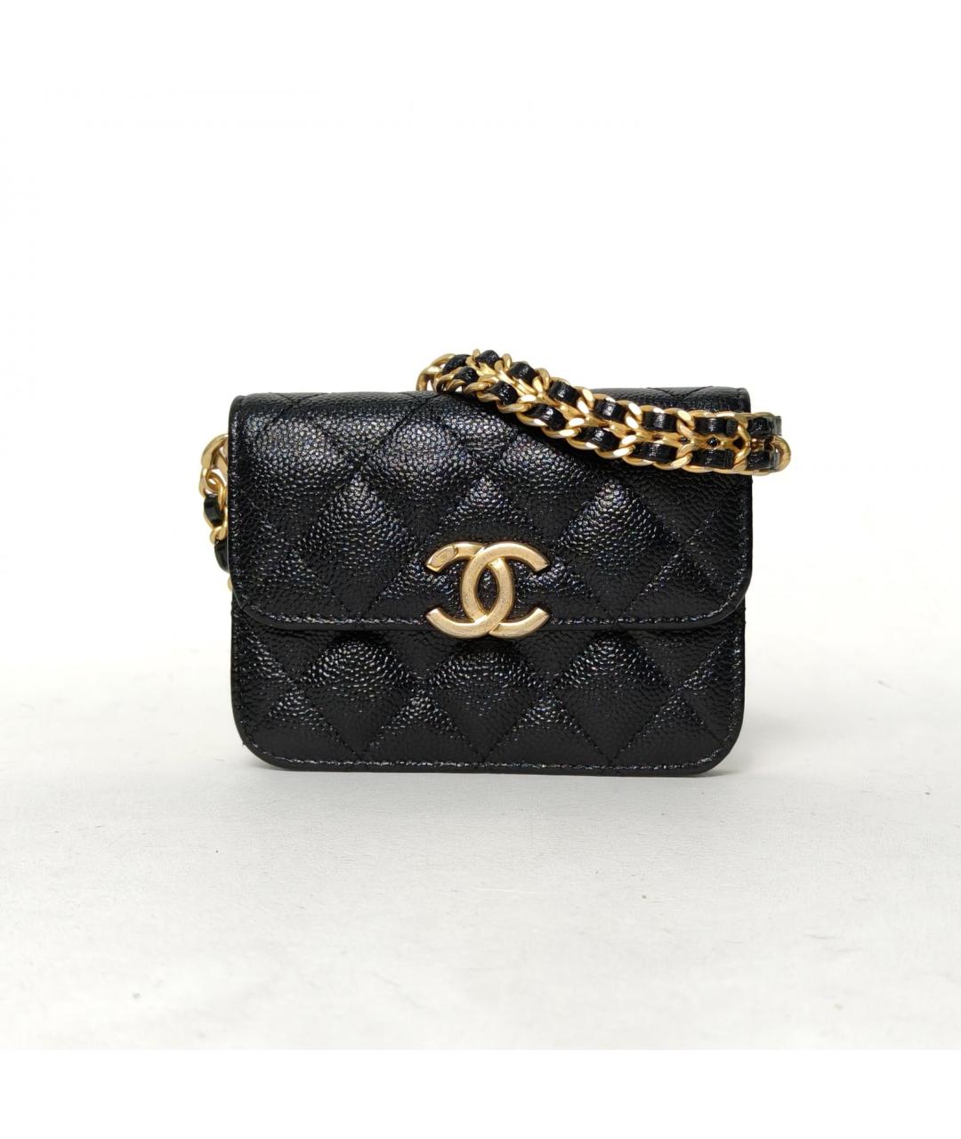 CHANEL Черная кожаная сумка через плечо, фото 2