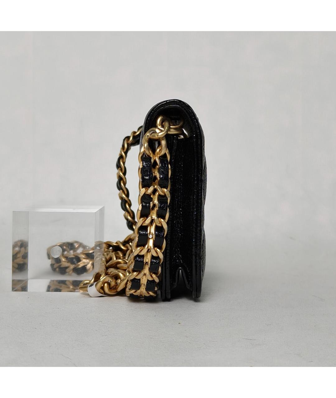 CHANEL Черная кожаная сумка через плечо, фото 5