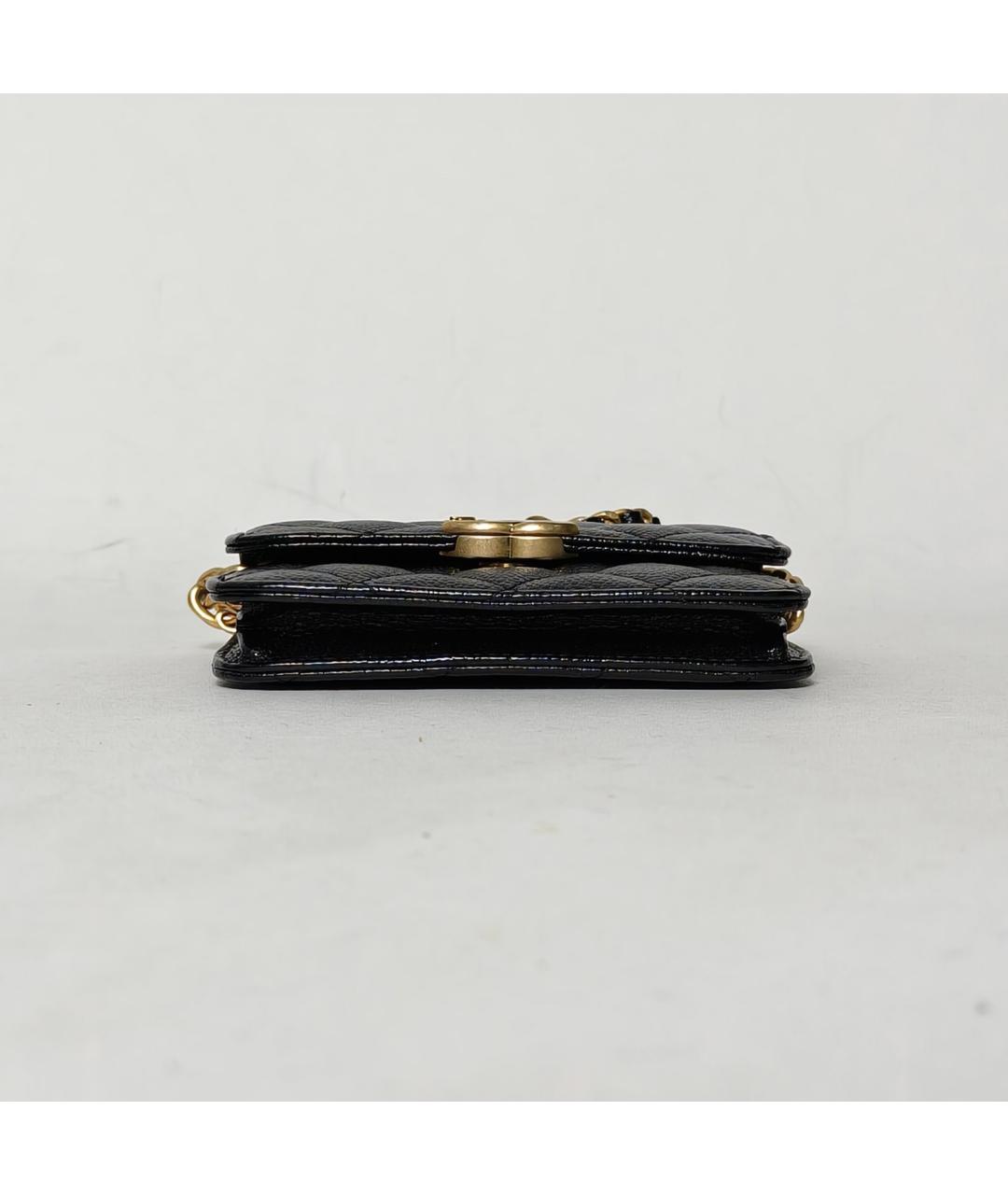 CHANEL Черная кожаная сумка через плечо, фото 6