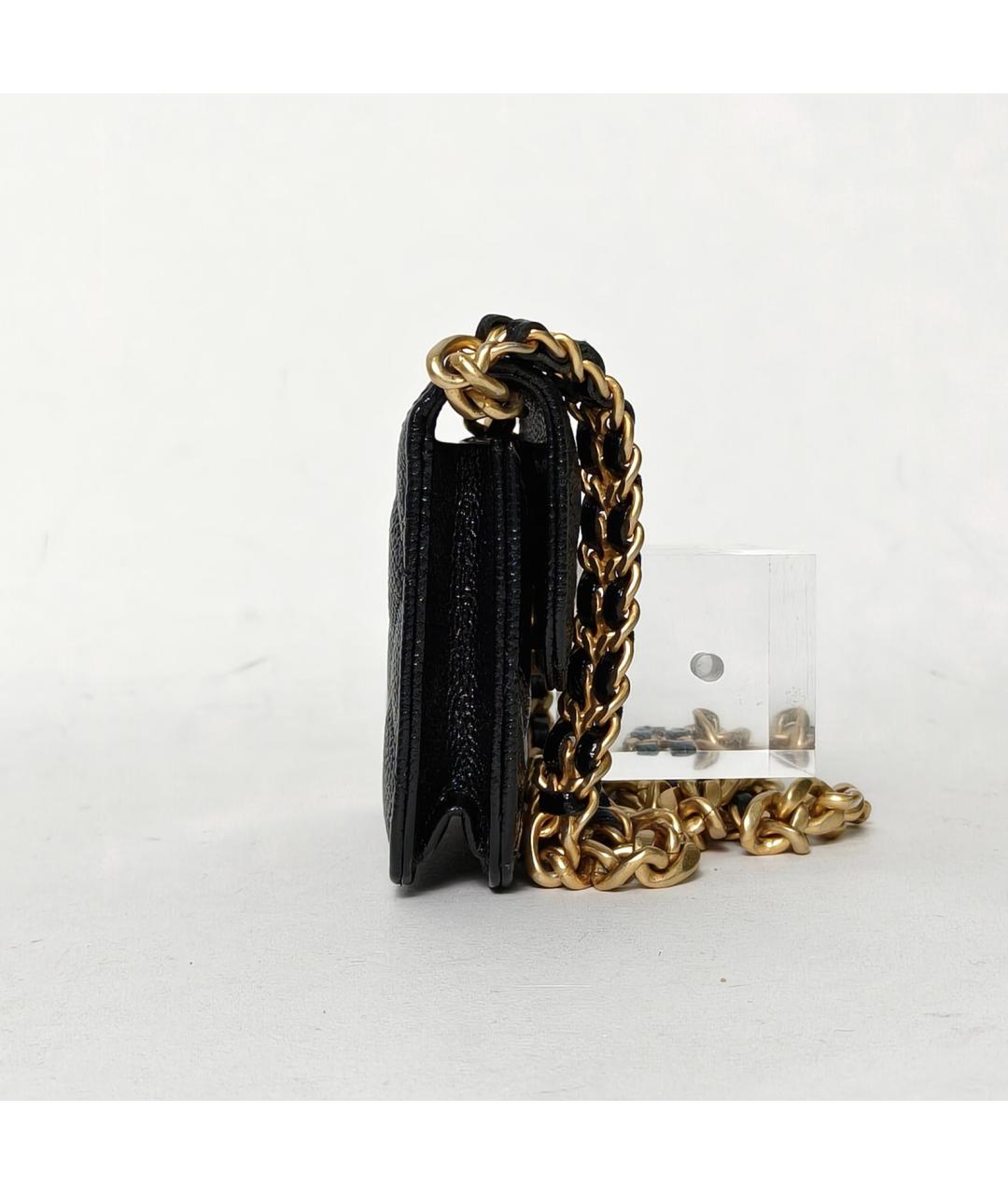 CHANEL Черная кожаная сумка через плечо, фото 3