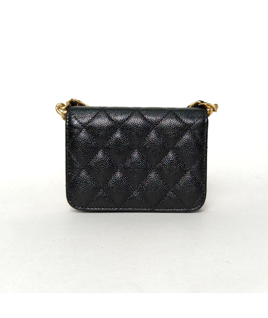 CHANEL Черная кожаная сумка через плечо, фото 4