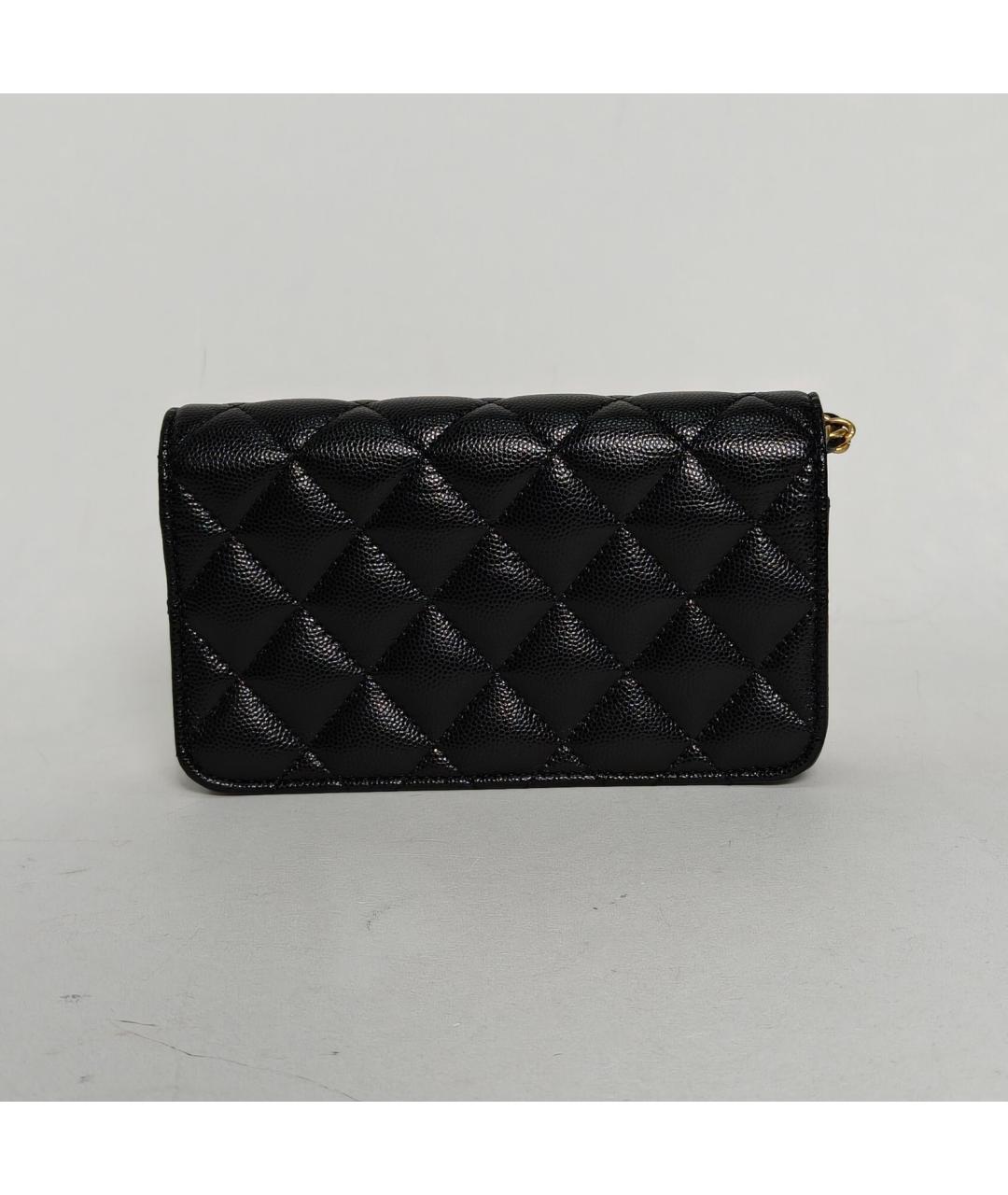 CHANEL Черная кожаная сумка через плечо, фото 4