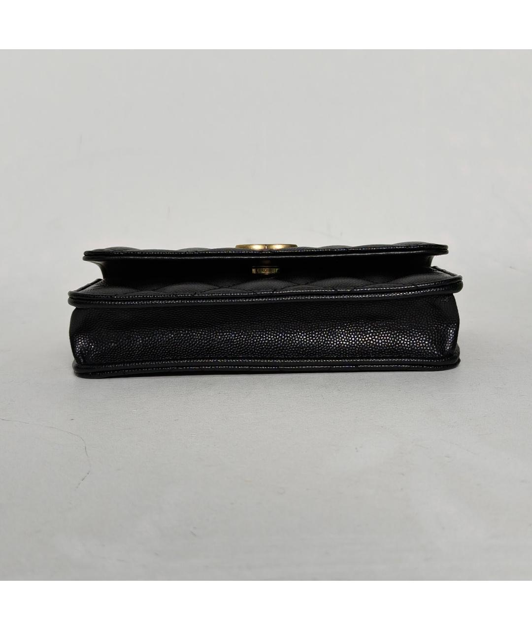 CHANEL Черная кожаная сумка через плечо, фото 6