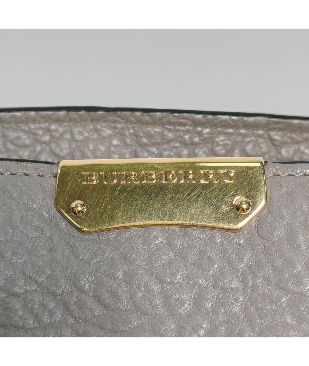 BURBERRY Серая кожаная сумка через плечо, фото 7