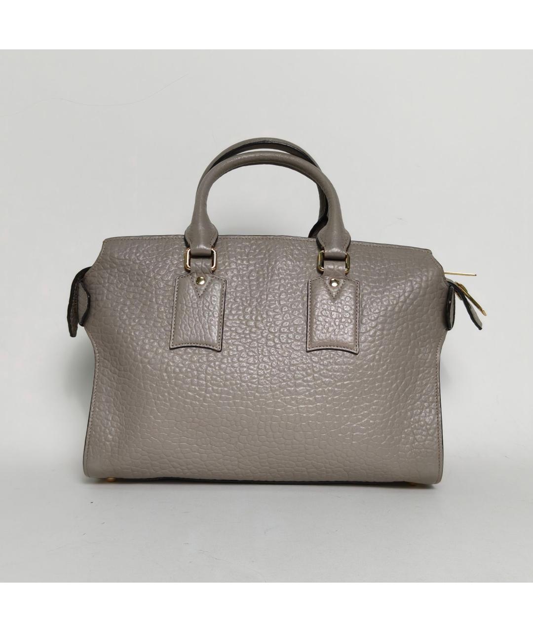 BURBERRY Серая кожаная сумка через плечо, фото 4