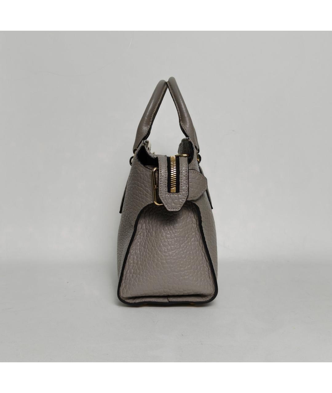 BURBERRY Серая кожаная сумка через плечо, фото 3