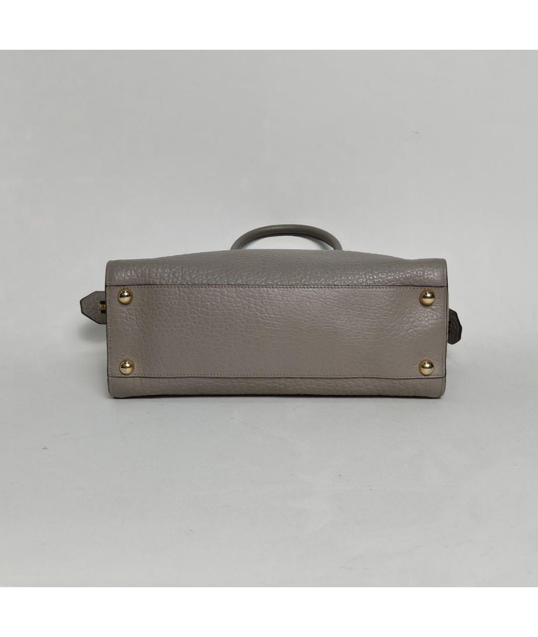 BURBERRY Серая кожаная сумка через плечо, фото 6