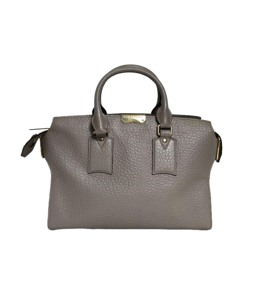 BURBERRY Серая кожаная сумка через плечо, фото 1