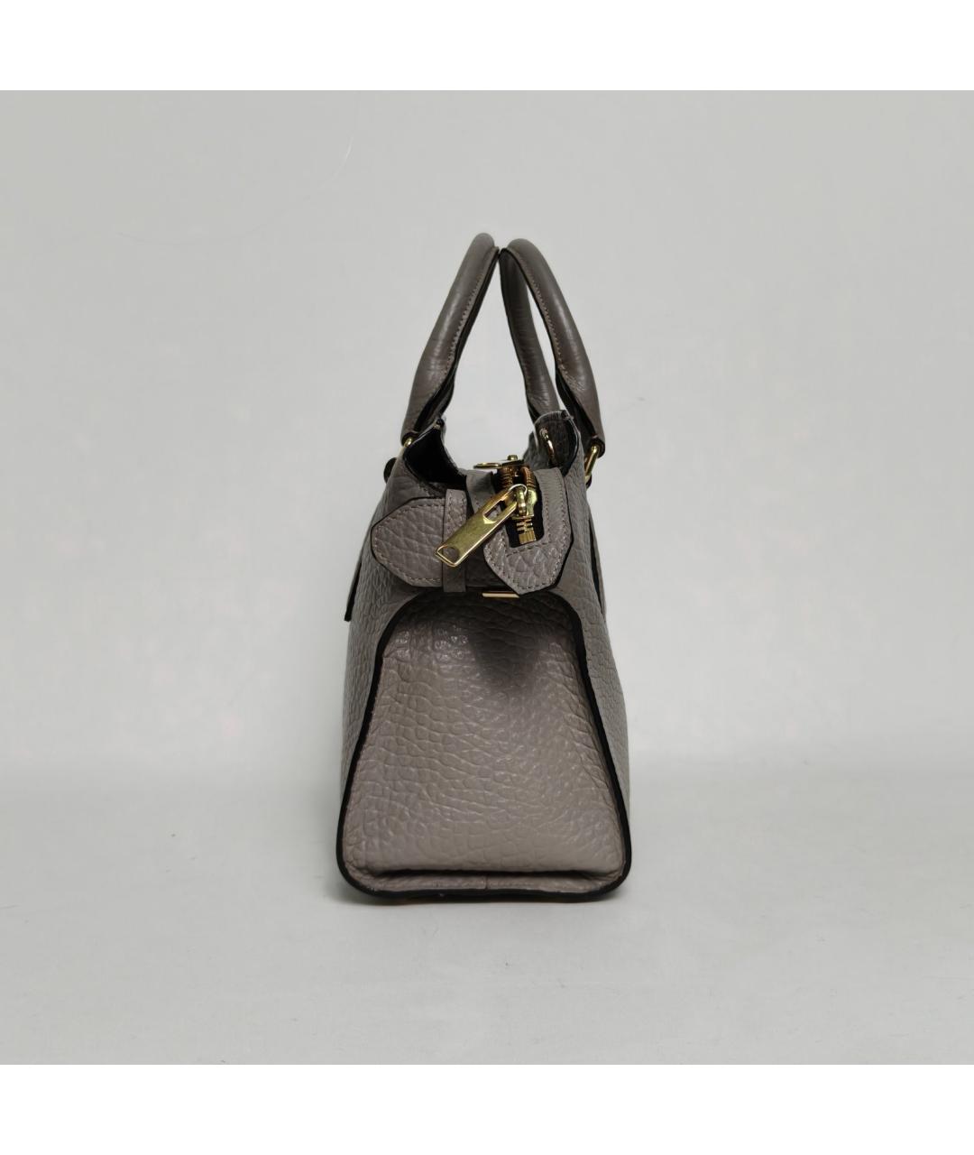 BURBERRY Серая кожаная сумка через плечо, фото 5