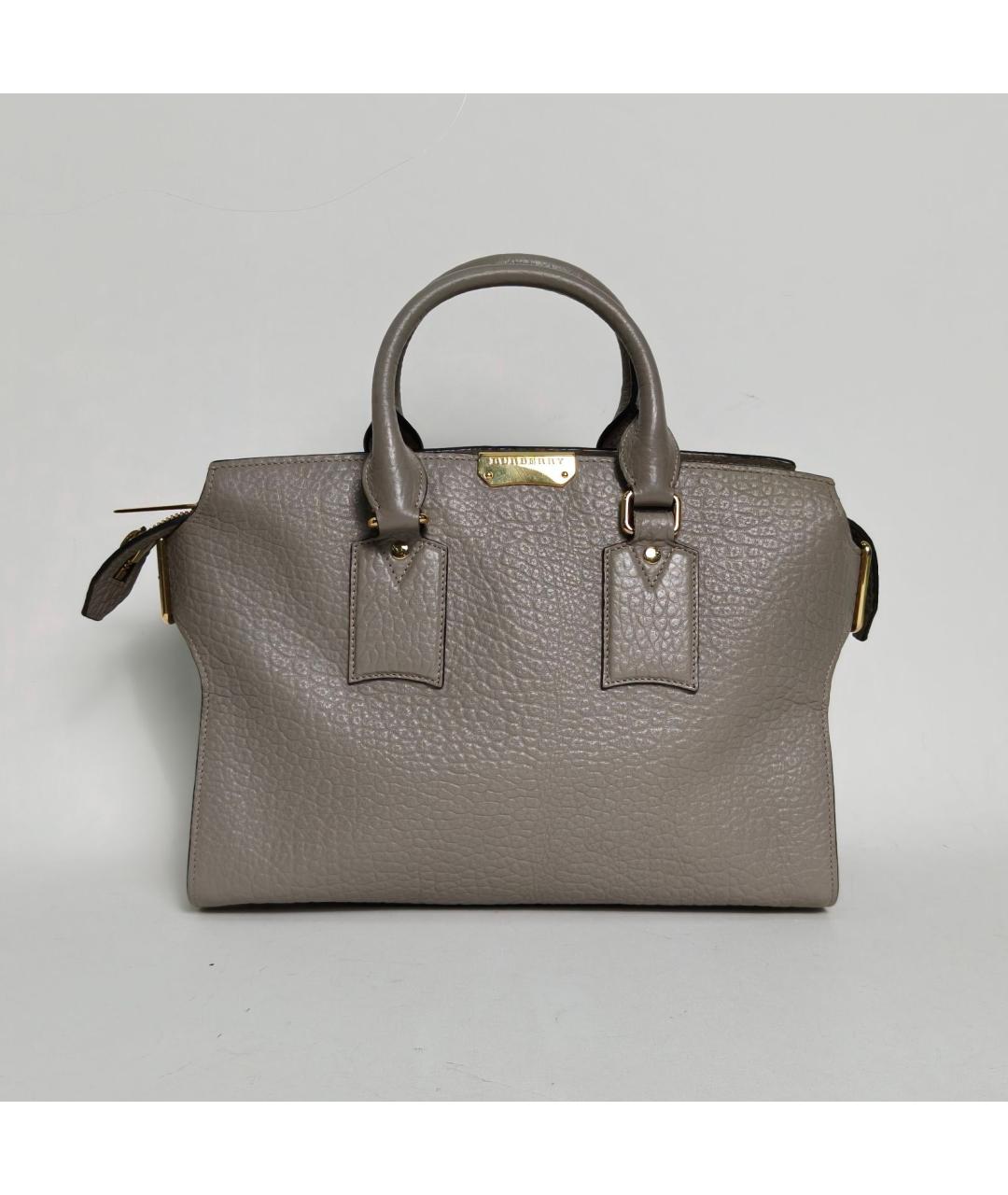 BURBERRY Серая кожаная сумка через плечо, фото 2