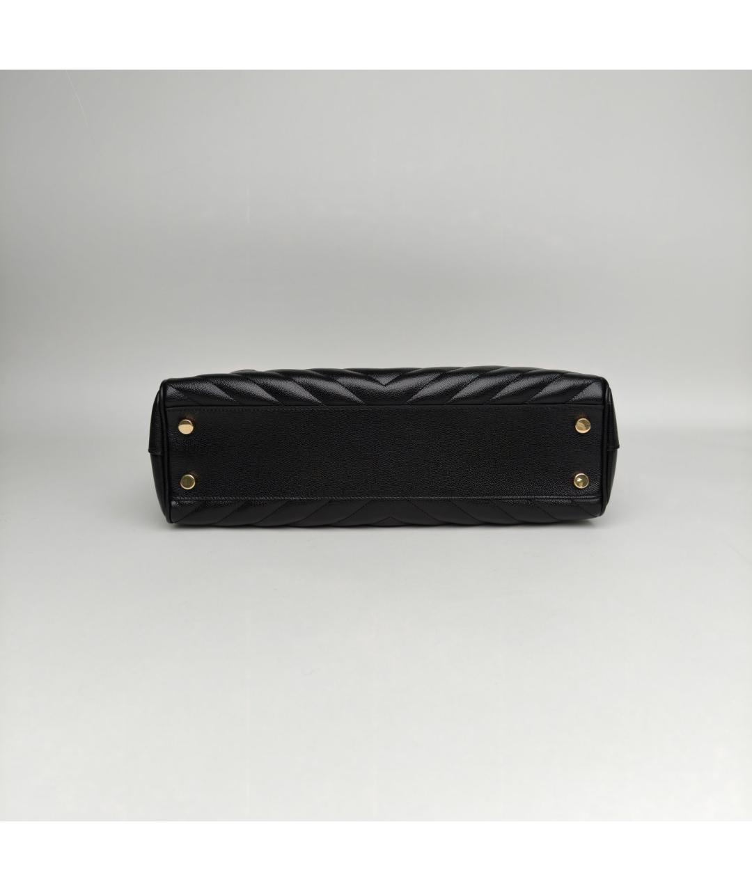 SAINT LAURENT Черная кожаная сумка через плечо, фото 6