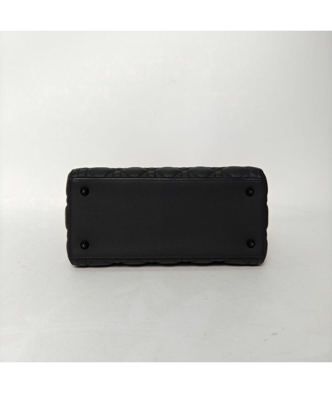 CHRISTIAN DIOR Черная кожаная сумка через плечо, фото 6